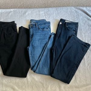 Lot of 3 Jeans, Blue/Black Jeans, Never Worn, 12UK/US8-10